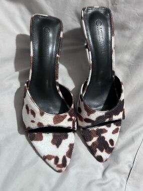 Azarayha Jawbreaker | Cowhide Kitten Mule Slip on Pointy Toe-Size 10-NWT